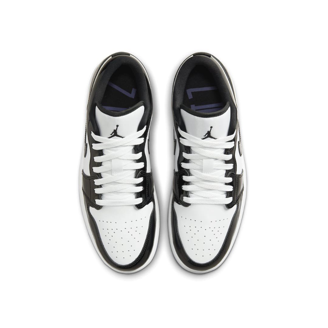 Branded Air 1 Low Concord White Black Sneakers - WeftKart