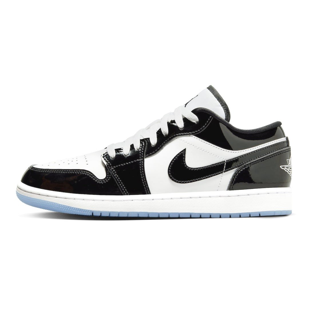 Branded Air 1 Low Concord White Black Sneakers - WeftKart
