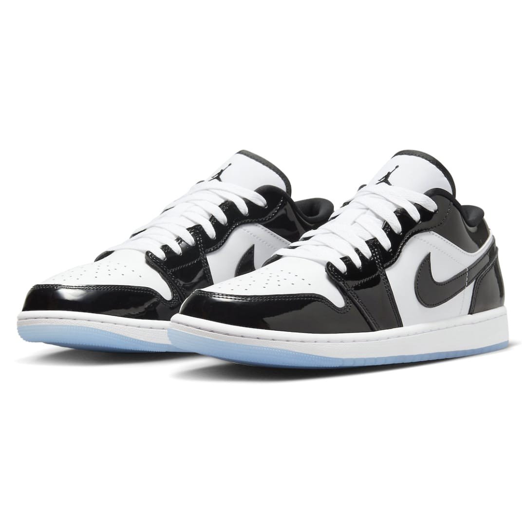 Branded Air 1 Low Concord White Black Sneakers - WeftKart