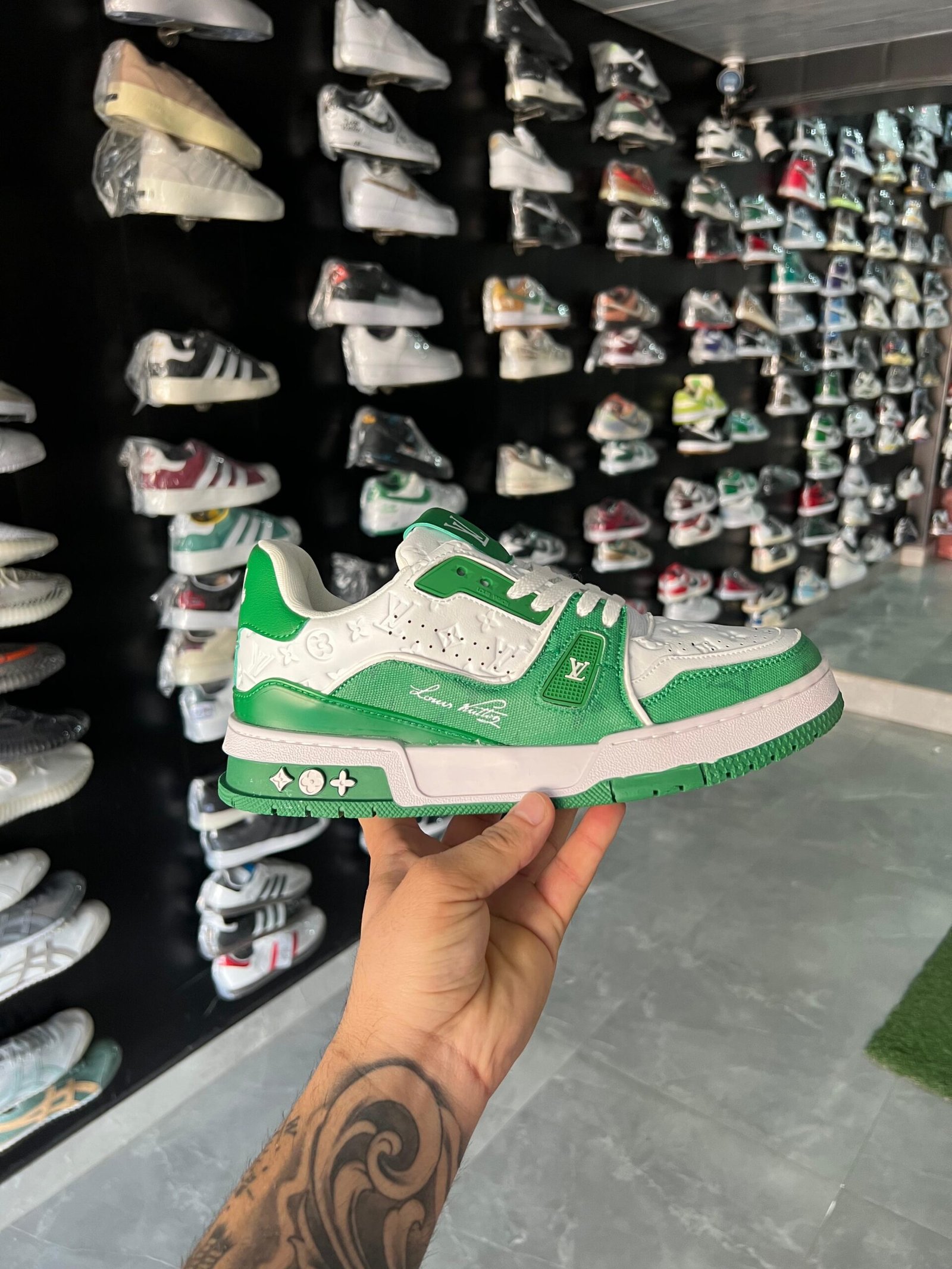 IMG-20240601-WA0059 Branded LV Sneaker 1st Copy Shoes (Green)