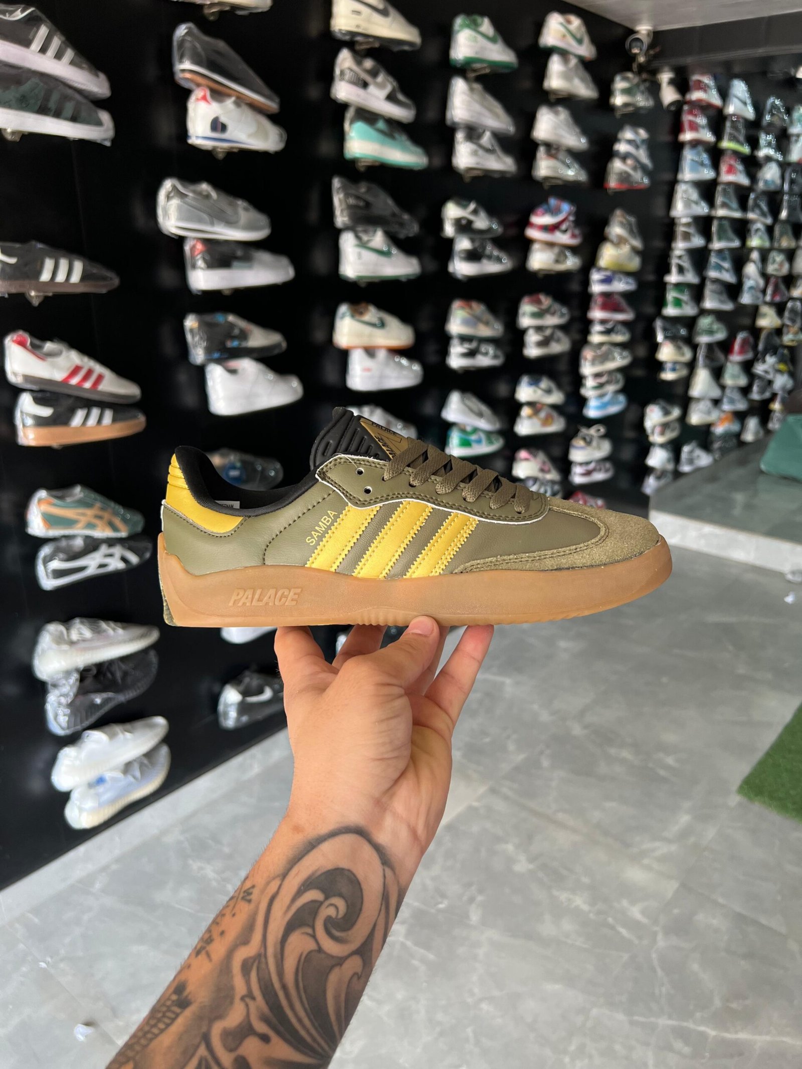 Branded Adidas Samba Palace 1st Copy Shoes (Green)