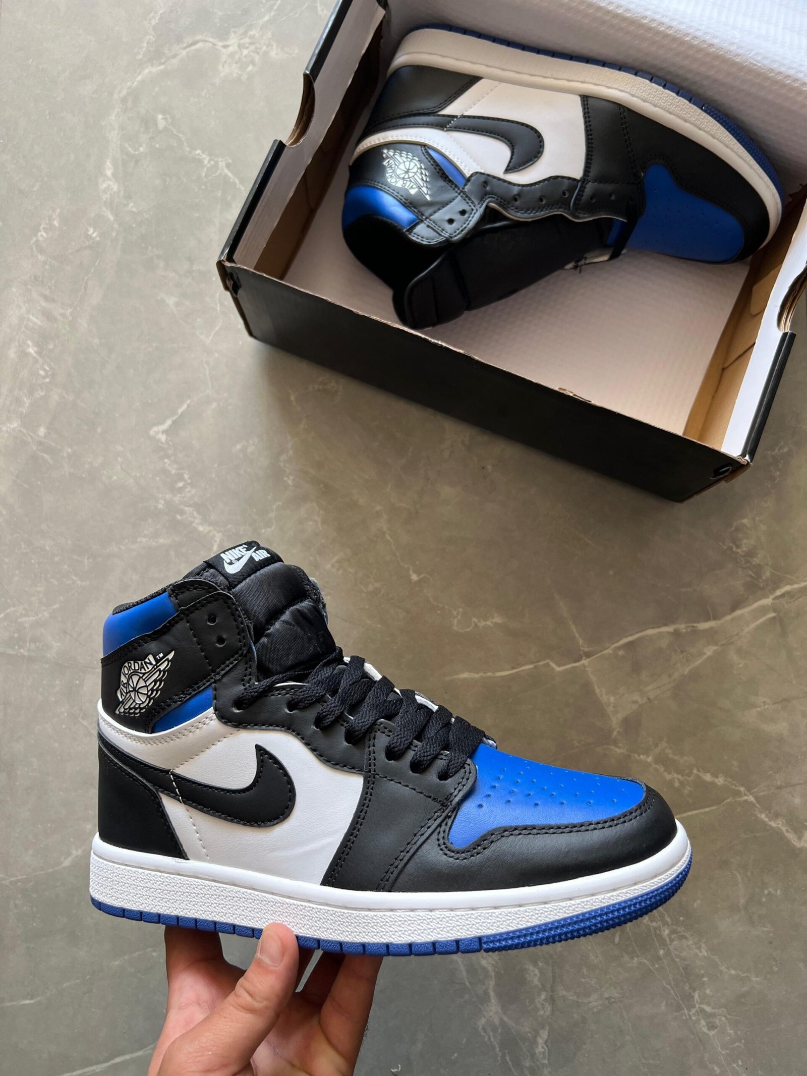Branded Nike Air Jordan 1 Royal Toe 1st Copy Shoes