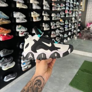 Nike Air Barrage Mid Retro Mens 12 Black White Cabana Sneakers