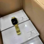 First Copy iWatch 8 Ultra with Golden Chain & Ocean Rubber Strap