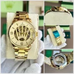 Rolex 1st Copy Watch Classic Golden Automatic for Men