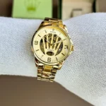 Rolex 1st Copy Watch Classic Golden Automatic for Men