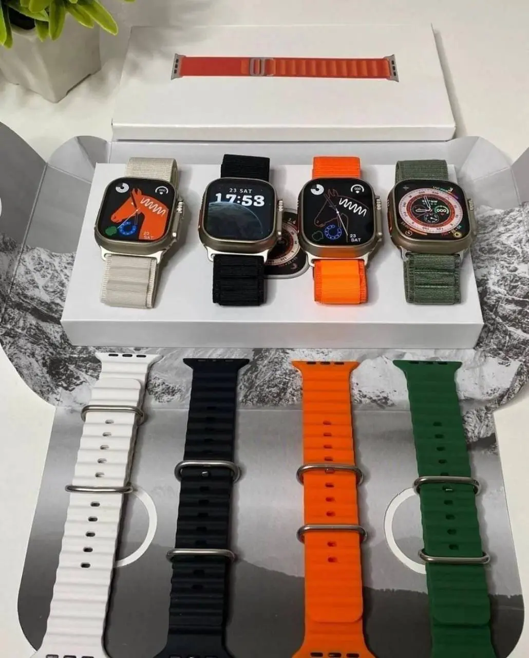 iWatch 1st Copy - A8 Ultra Orange with Premium Features (1)