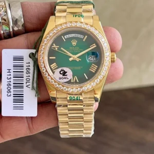 Duplicate Rolex Watches Day-Date Ring Diamond for Men