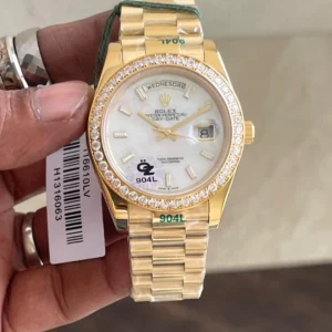 Duplicate Rolex Watches Day-Date Ring Diamond for Men
