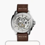 Fossil Modern Machine Automatic Skeleton Dial Brown Leather Men's Watch - ME3083