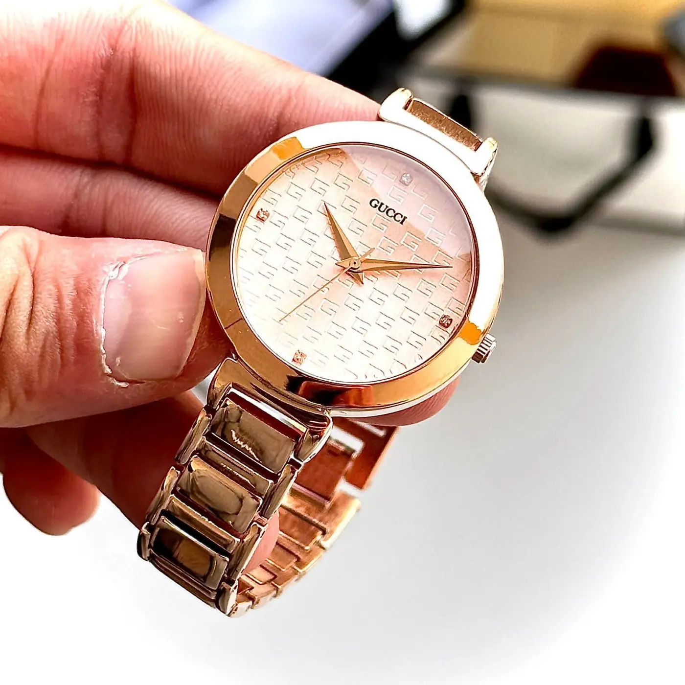 Gucci Elegant Rosegold First Copy Watch for Her