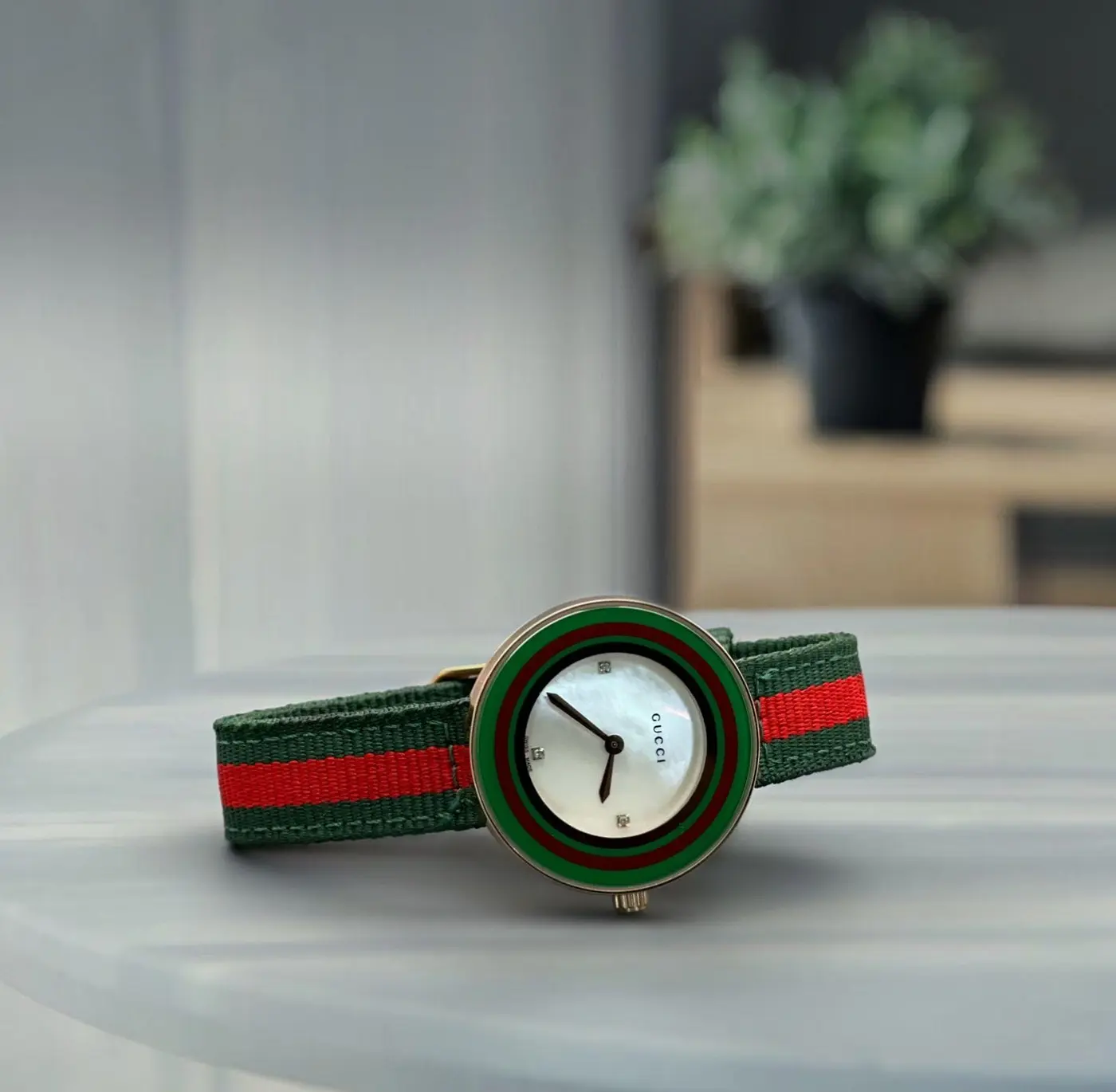 Gucci GG Girls First Copy Watch - White Dial, Rose Gold Lock