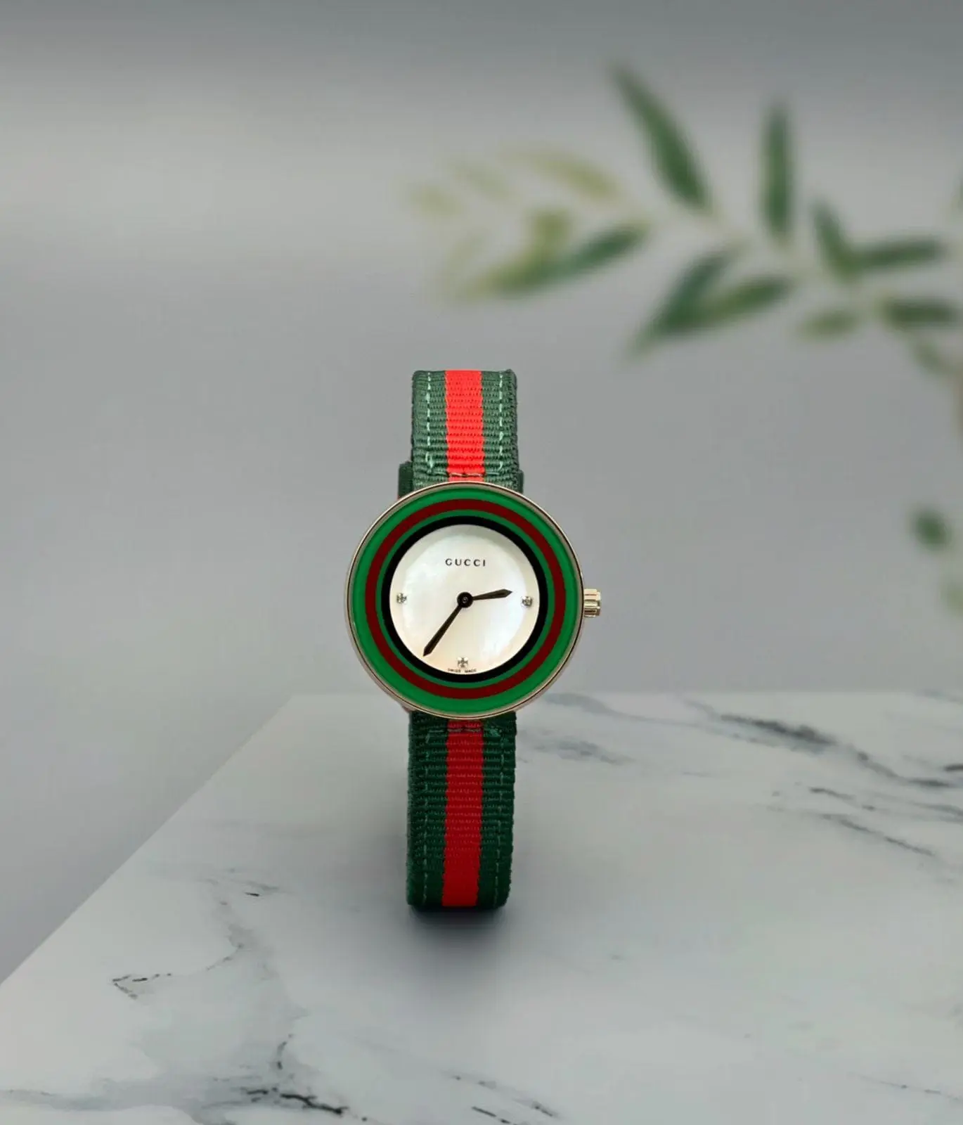 Gucci GG Girls First Copy Watch - White Dial, Rose Gold Lock