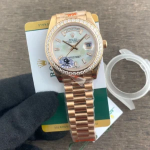 Rolex 1st Copy Watches Day-Date Ring Diamond for Men