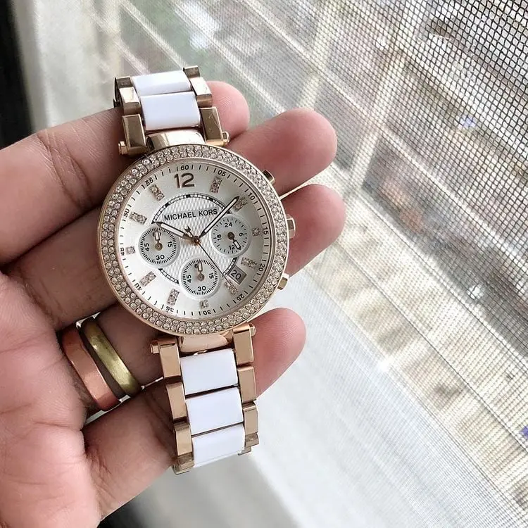 Michael Kors For Her First Copy Watch - Crystal-Embellished Design