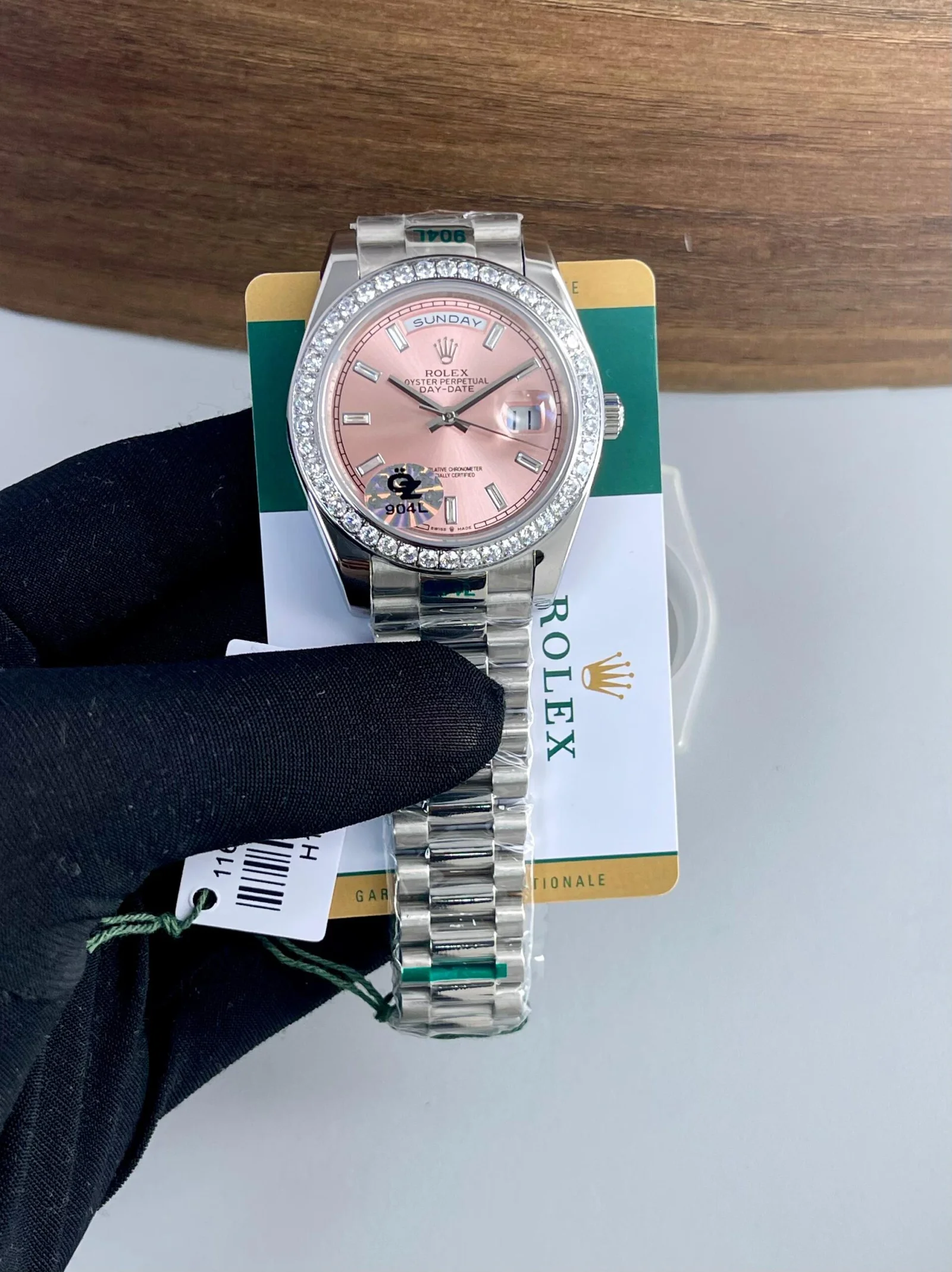 Rolex 1st Copy Watch Day-Date Ring Diamond for Men