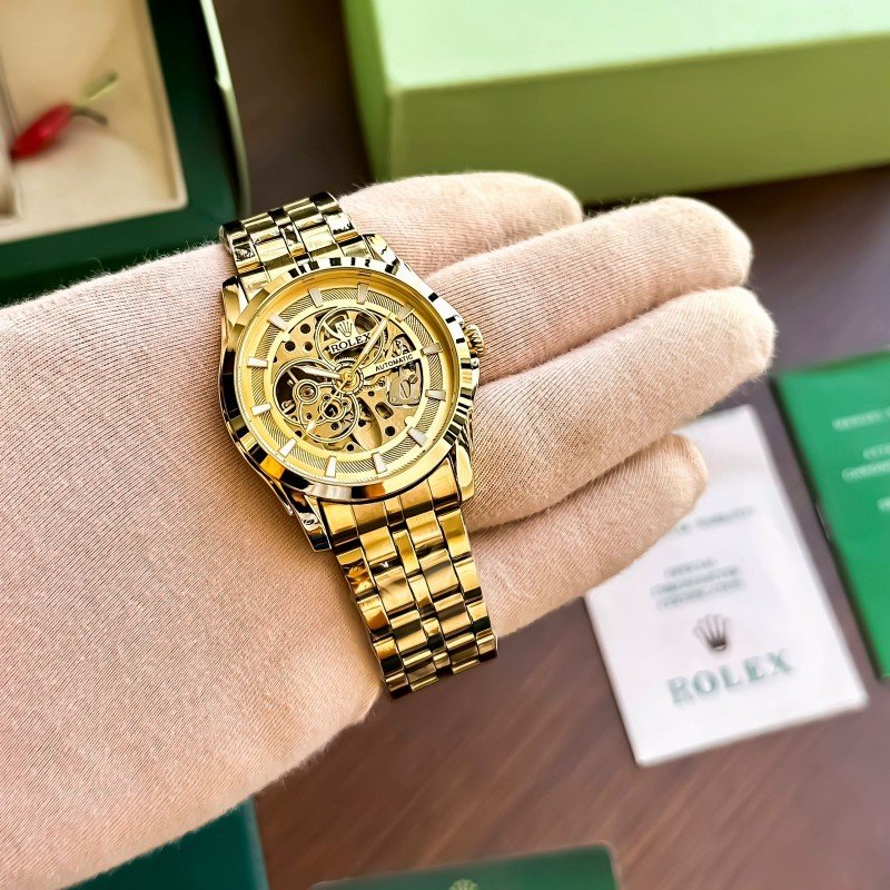 Rolex Auto Gold-TT White Watch
