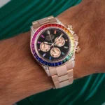 Rolex Daytona Rainbow Rose Gold First Copy Watch for Men