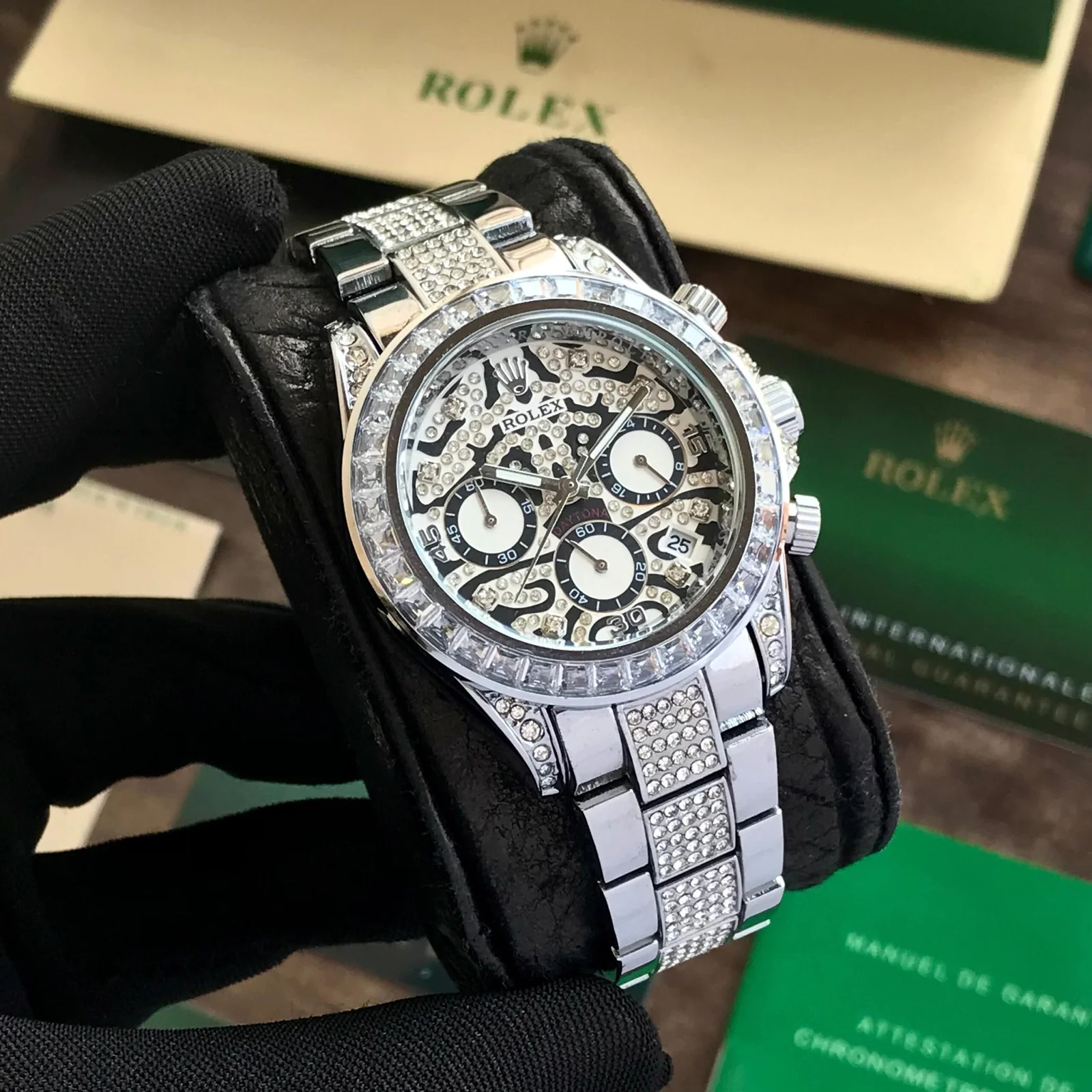 Rolex Eye Of the Tiger Silver First Copy Watch