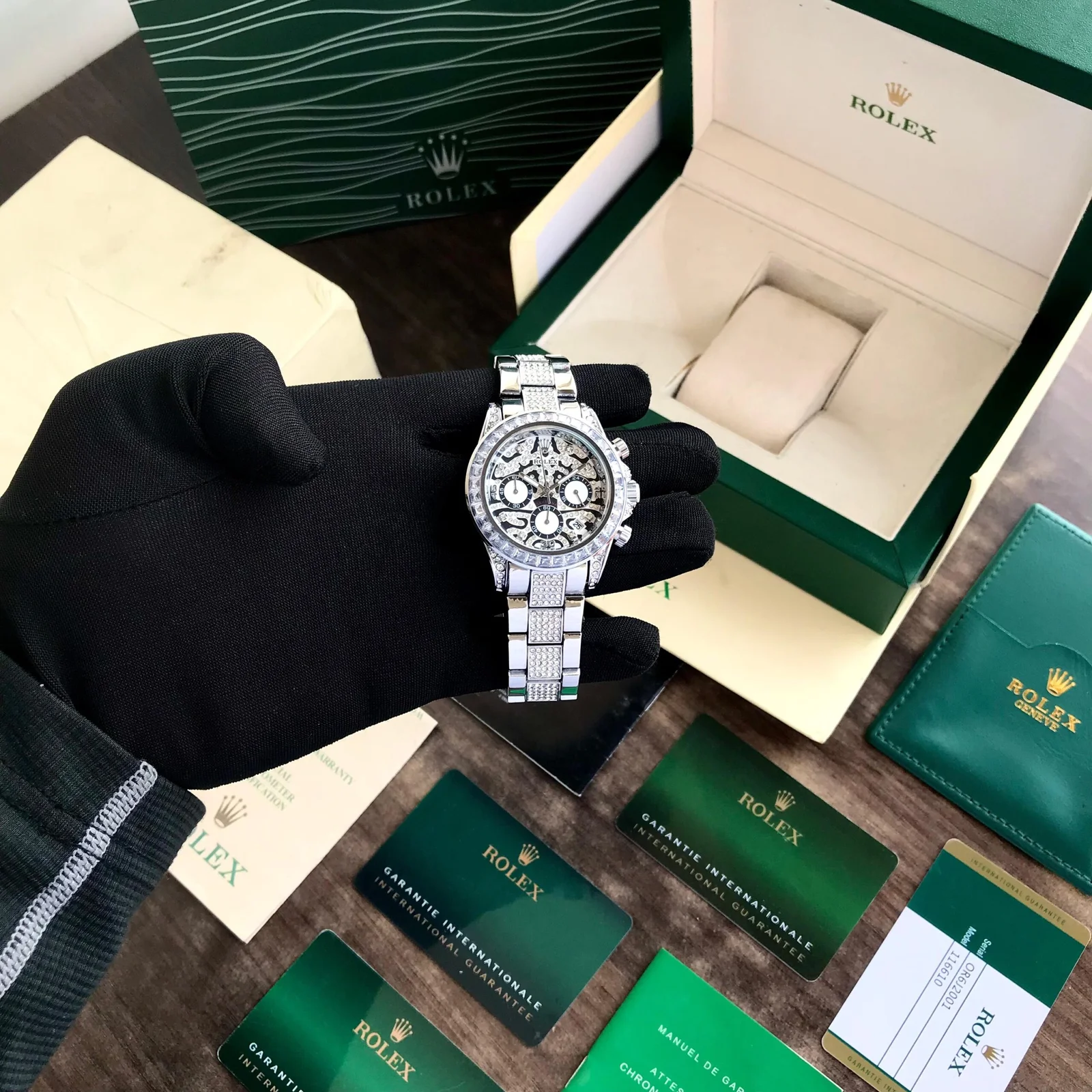 Rolex Eye Of the Tiger Silver First Copy Watch