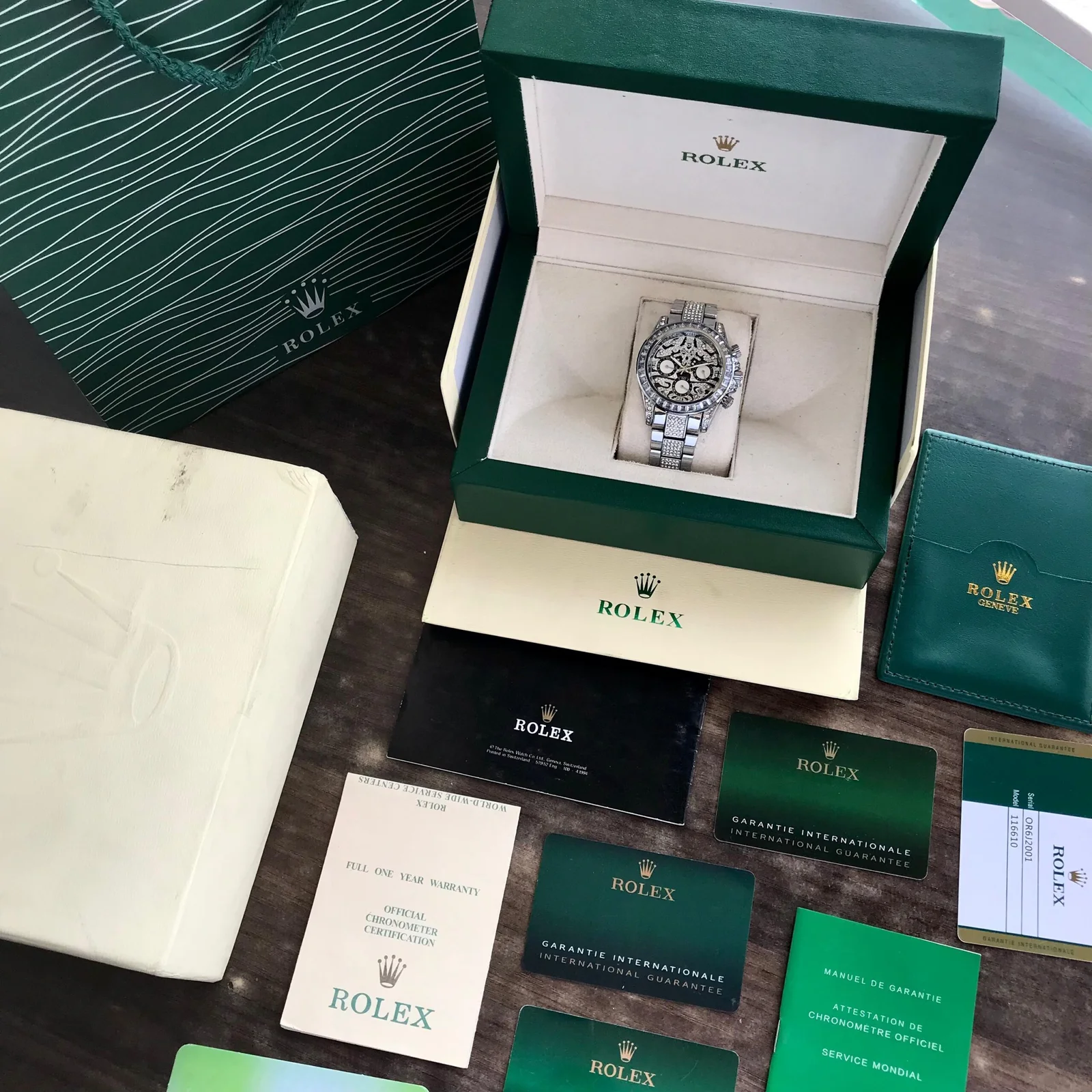 Rolex Eye Of the Tiger Silver First Copy Watch