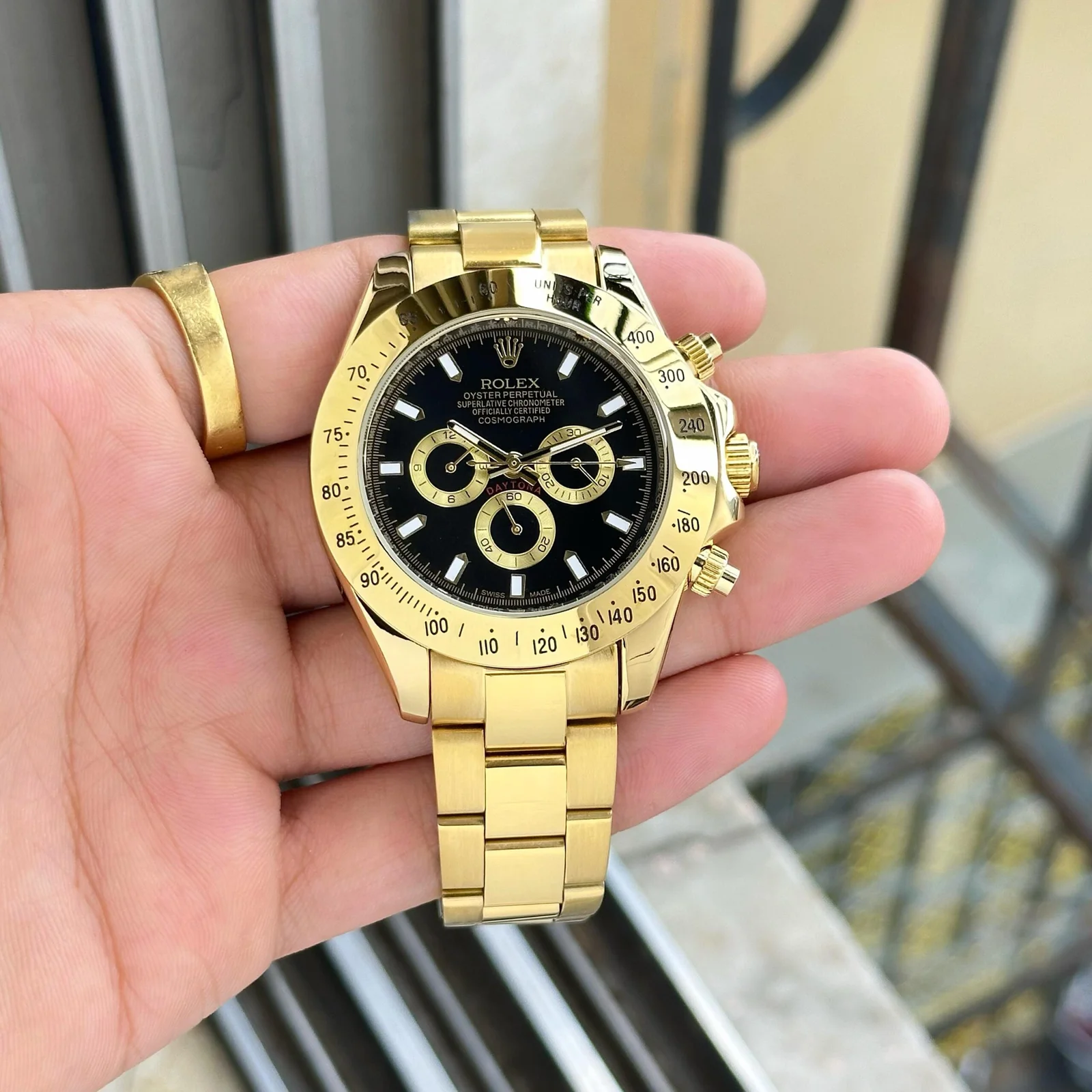 Rolex First Copy Watches Daytona Golden for Men