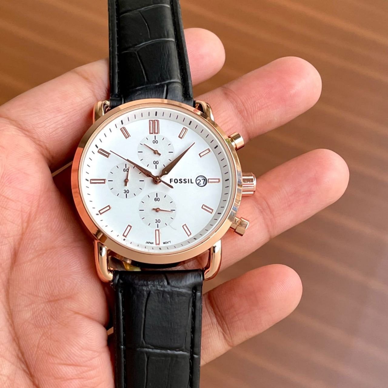 Fossil White Commuter First Copy Watch