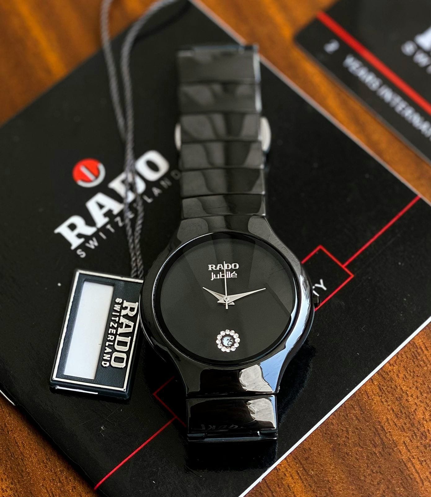 Rado Black Quartz Movement First Copy Watch Rado Black Quartz Movement First Copy Watch