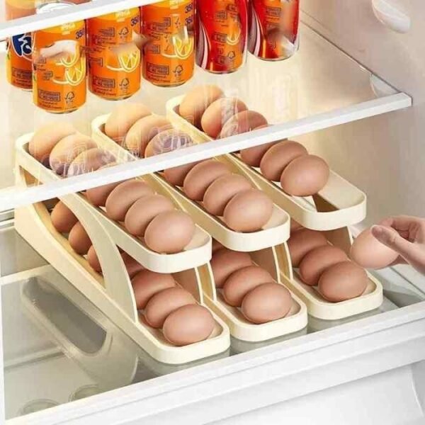 Eggs Rack Display Automatically Rolling Egg Holder Container Display Rack - OkMart
