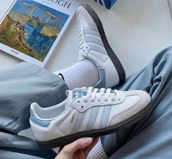 Adidas Samba Halo Blue First Copy Shoes