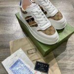 Gucci GG Embossed Sneaker White First Copy Shoes