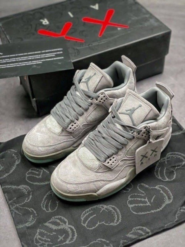 Nike Air Jordan Retro 4 Kaws Cool Grey First Copy Shoes
