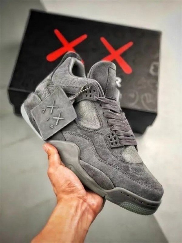 Nike Air Jordan Retro 4 Kaws Cool Grey First Copy Shoes