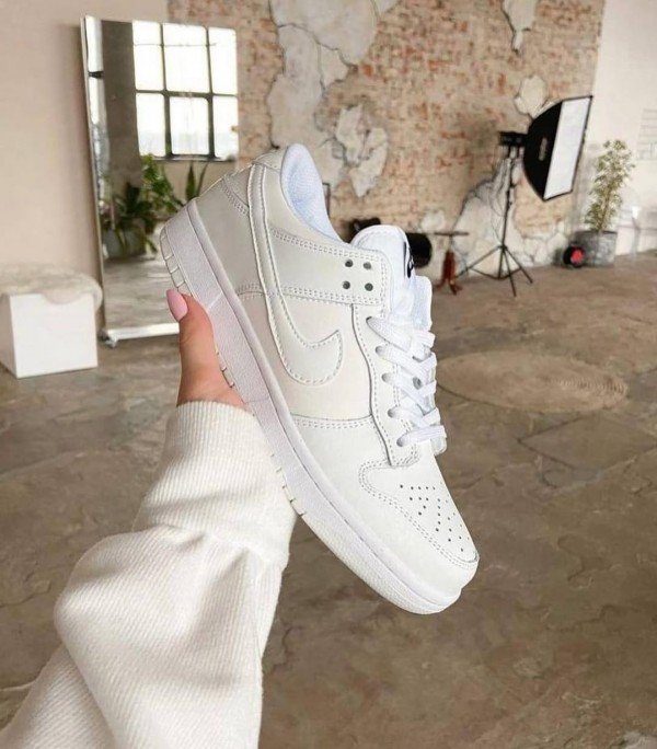 Nike SB Dunk Low Triple White First Copy Shoes (4) Nike SB Dunk Low Triple White First Copy Shoes