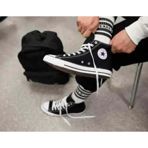 Trendy Converse All Star Long Black Shoes For Men (SF153)