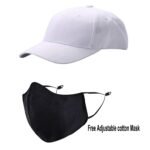 Stylish Plain Printed Unisex Cap - White (ZS-2263539)