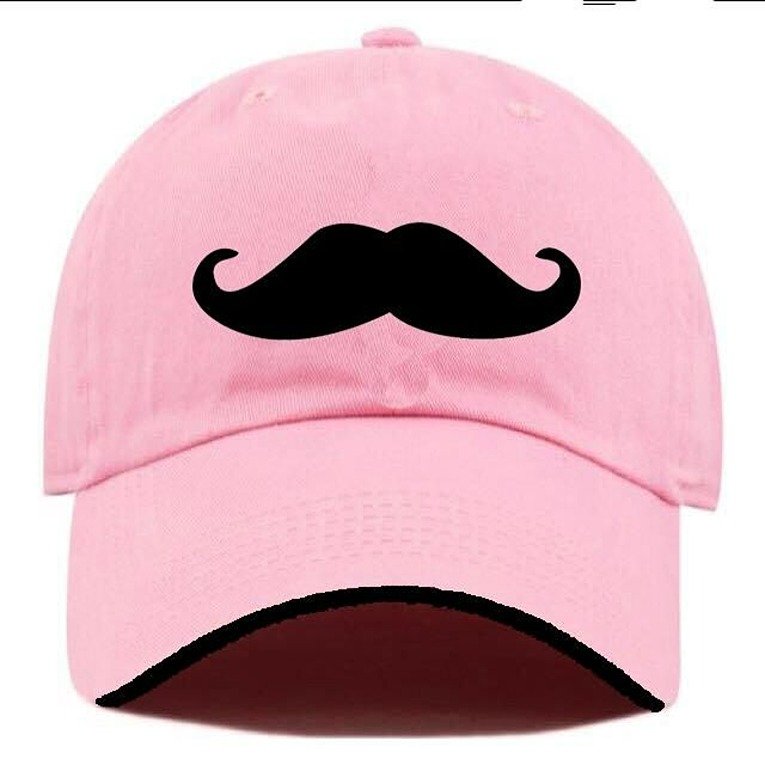 Elegant-Solid-Unisex-Moustache-Cap-Pink.jpg