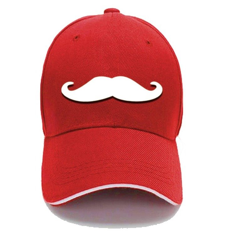 Elegant-Solid-Unisex-Moustache-Cap-Red.jpg