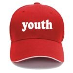Stylish Plain Youth Unisex Cap - Red (ZS-2263765)