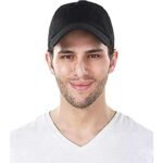Plain Cotton Baseball Cap - Black (ZS-2353305)