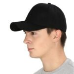 Plain Cotton Baseball Cap - Black (ZS-2353313)