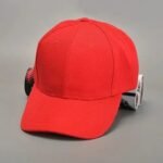 Plain Cotton Baseball Cap - Red (ZS-2353289)