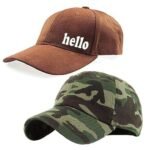 Trendy Plain Printed Men Army Cap Combo (ZS-2217316)