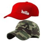 Trendy Plain Printed Men Army Cap Combo (ZS-2217321)