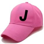 Unisex Plain J Printed Cotton Cap - Pink (ZS-2215771)