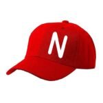Unisex Plain N Printed Cotton Cap - Red (ZS-2217166)