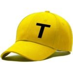 Unisex Plain T Printed Cotton Cap - Yellow (ZS-2215849)