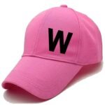 Unisex Plain W Printed Cotton Cap - Pink (ZS-2215785)