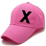 Unisex Plain X Printed Cotton Cap - Pink (ZS-2215784)