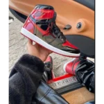 Stylish Air Jordan Retro 1 Patent Bred Shoes For Men (HOF967)